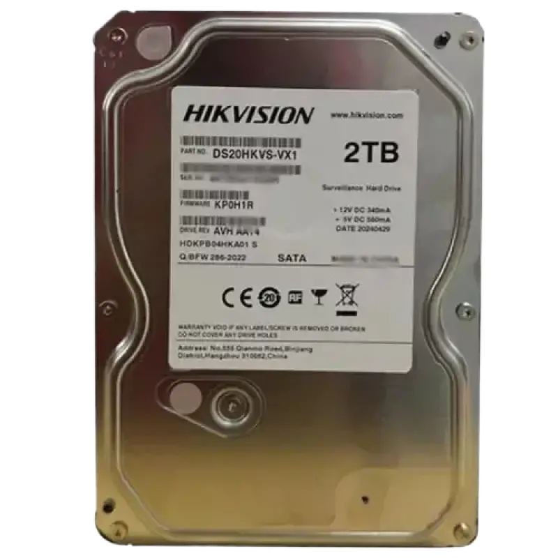  HIKVISION DS20HKVS-VX1 Disco duro SATA vigilancia 3.5" 2TB surveillance hard drive CCTV 