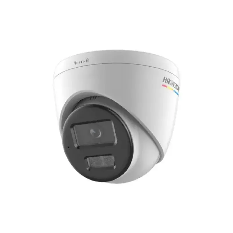 HIKVISION DS-2CD1347G3-LIUF/SRB ColorVu 3.0 Turret IP 4MP 2.8 mm con Ranura Sd, Altavoz y Luz Estrob Roja y Azul
