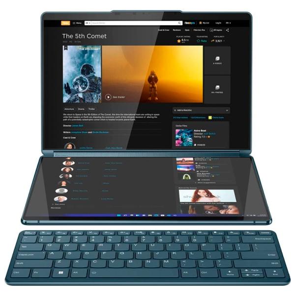  LENOVO Yoga Book 9 13IRU8 Notebook 2 x 13.3" 2.8K OLED Touch Core i7-1355U 1.7/5.0GHz 16GB LPDDR5x 1TB SSD 