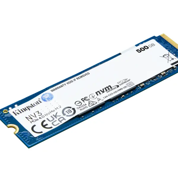  KINGSTON NV3 500GB Unidad almacenamiento SSD M.2 2280 PCIe Gen 4.0 NVMe 6000MB/s lectura 
