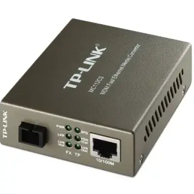  TP-LINK MC112CS Conversor medios WDM 10/100Mbps Fast Ethernet RJ45 fibra monomodo SC 20km bidireccional 
