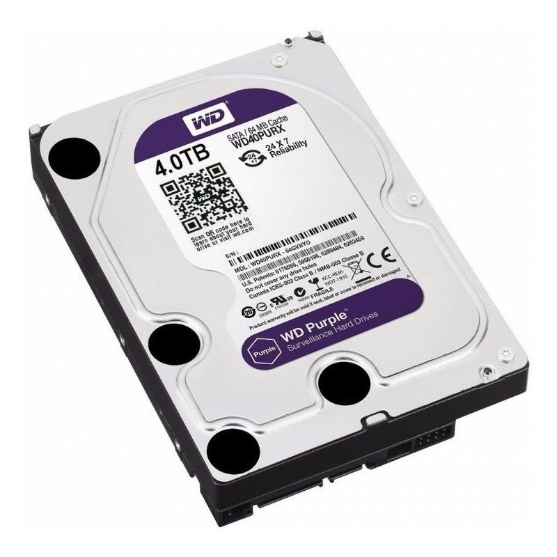 WESTERN DIGITAL PURPLE WD40PURZ Disco duro 4TB 3.5" SATA 6Gb/s 5400RPM 64MB para videovigilancia
