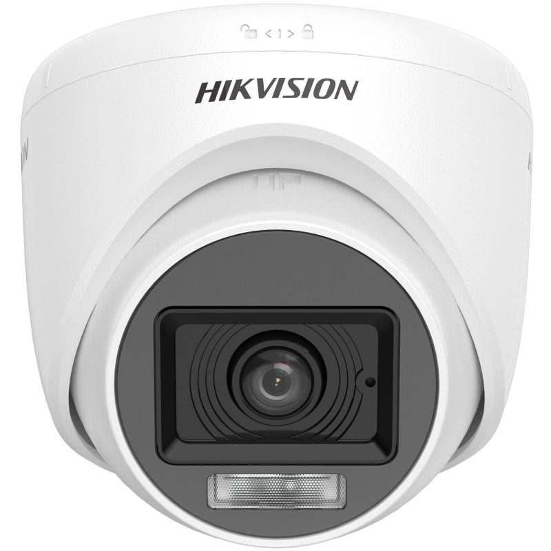  HIKVISION DS-2CE76K0T-LPFS turret 3K 5MP interior audio luz híbrida inteligente lente 2.8mm 
