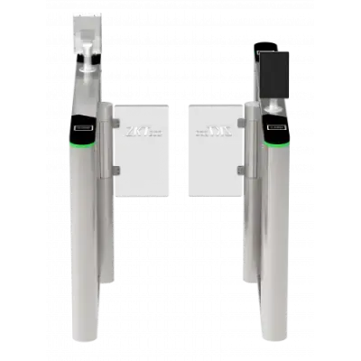  ZKTECO SBTL8000 barrera peatonal tipo swing ultra rápida vidrio templado 