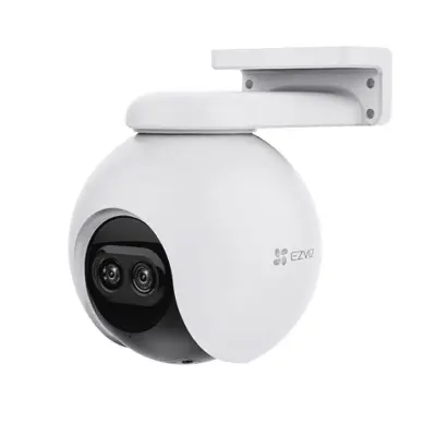 EZVIZ CS-H80X-R100-8G82WKFL Cámara IP PT dual 4K+2MP exterior lente 4mm F1.0 visión nocturna ColorFULL 30m paneo 340° tilt 70° IA humano/vehículo Wi-Fi/Ethernet IP65 ranura microSD 512GB