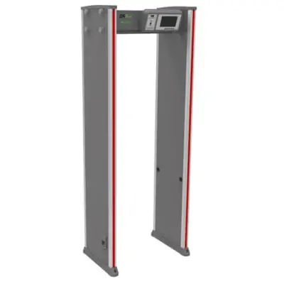  ZKTECO D3180 Arco detector metales 18 zonas detección 400 niveles sensibilidad ajustable audio visual 