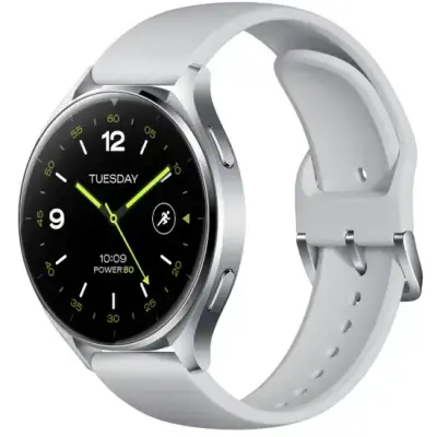  XIAOMI Watch 2 Silver Case With Gray TPU Strap smartwatch Wear OS Snapdragon W5+ 2GB+32GB hasta 65h batería 