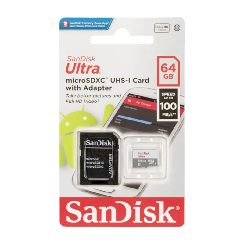  SANDISK SDSQUNR-064G-GN3MA memoria flash Ultra microSDHC 64GB UHS-I 120MB/s clase 10 