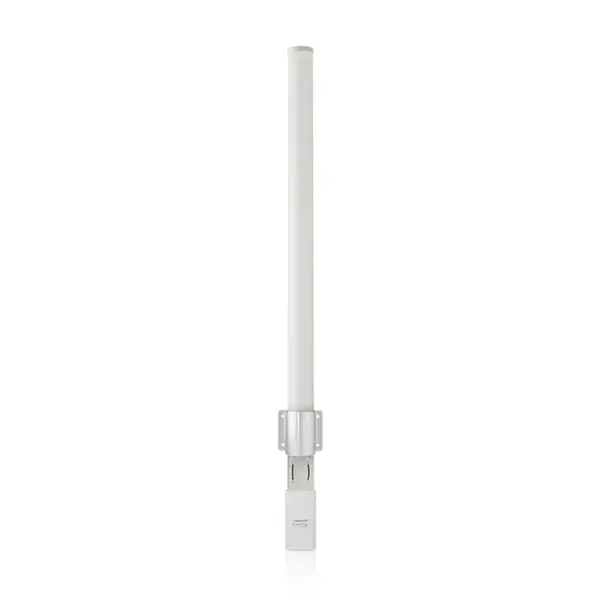  UBIQUITI AMO-2G13 Antena omnidireccional 2.4GHz 13dBi 360° cobertura dual-polaridad MIMO 2x2 conectores RP-SMA 