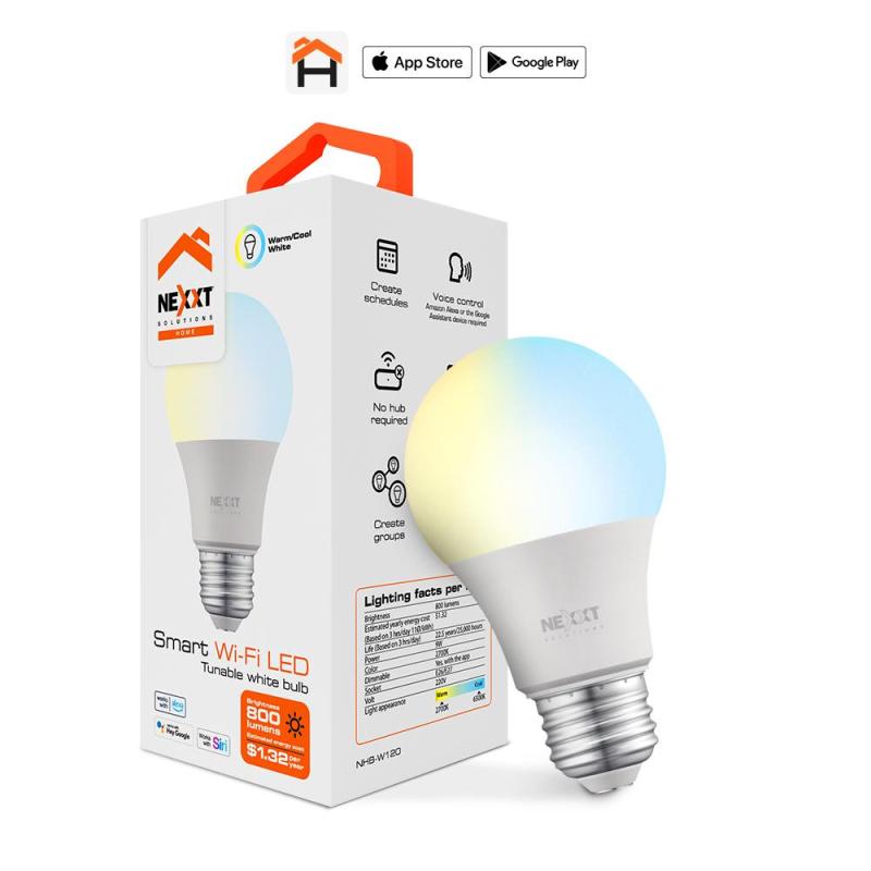  NEXXT NHB-W120 Bombilla LED inteligente Wi‑Fi 220V A19 9W RGB+CCT 