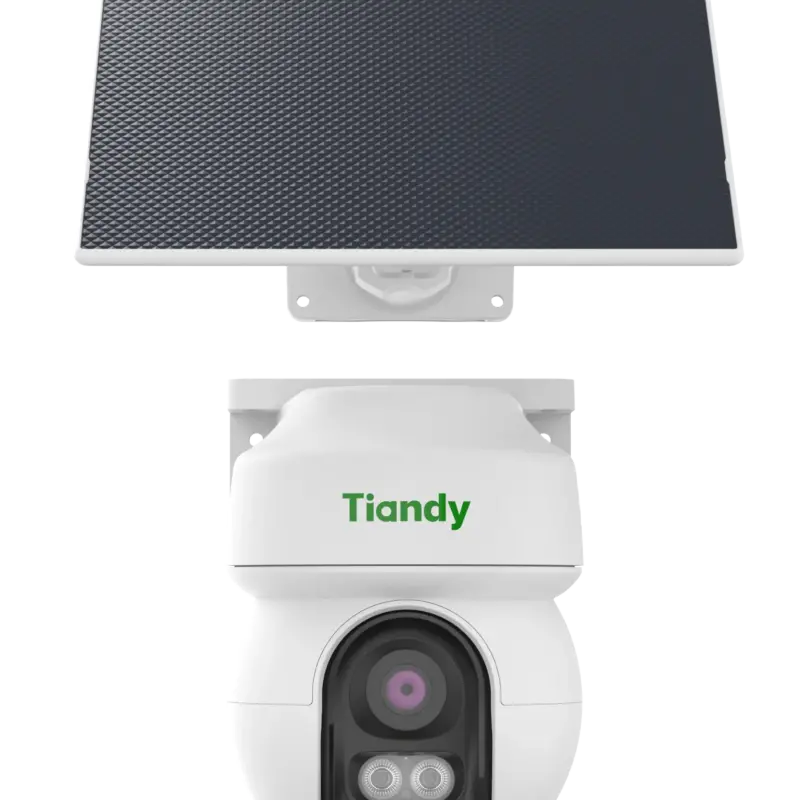TIANDY TC-H343K Cámara IP PT 4MP Color Maker 4G con Audio Bidireccional, Auto Tracking, Luz de Alarma e IP65