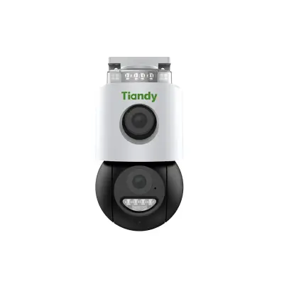 TIANDY TC-H363N-I5W-WIFI-EU-4MM-V4.0 Cámara IP WiFi PT Dual 6MP (3MP+3MP) Color Maker con Audio Bidireccional, Auto Tracking e IP66