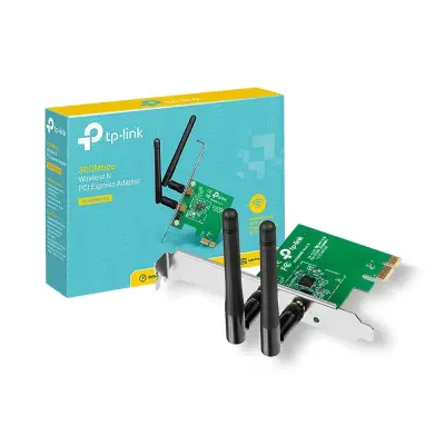  TP-LINK TL-WN881ND Adaptador red PCIe inalámbrico N 300Mbps 2.4GHz 2 antenas desmontables 2dBi perfil bajo 
