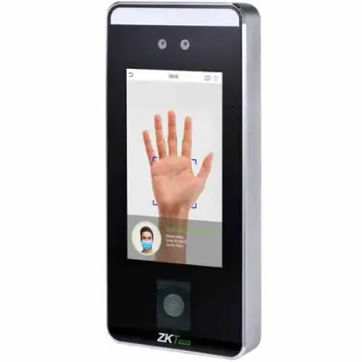  ZKTECO SPEEDFACE-V5L-QR terminal verificación biométrica facial código QR detección tapabocas 