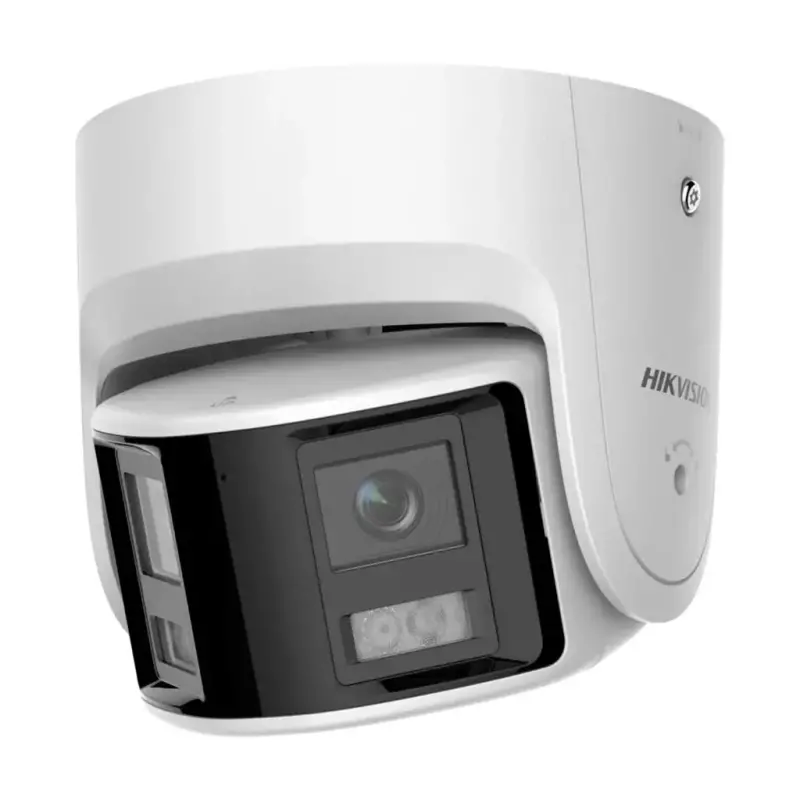  HIKVISION DS-2CD2347G2P-LSU/SL turret IP panorámica ColorVu 4MP doble lente 180° luz blanca sirena audio WDR 130dB 