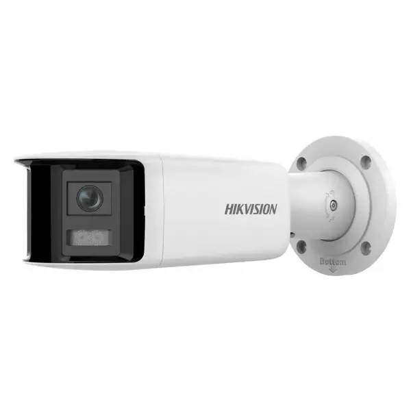  HIKVISION DS-2CD2T47G2P-LSU/SL bala IP panorámica ColorVu 4MP doble lente 180° luz blanca sirena audio WDR 130dB 