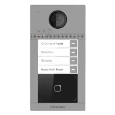  HIKVISION DS-KV8413-WME1(B) Videoportero IP 4 botones 2MP metálico WiFi PoE para edificios o casas IK08 IP65 