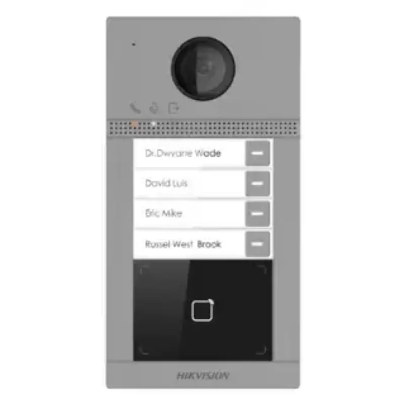  HIKVISION DS-KV8413-WME1(B) Videoportero IP 4 botones 2MP metálico WiFi PoE para edificios o casas IK08 IP65 