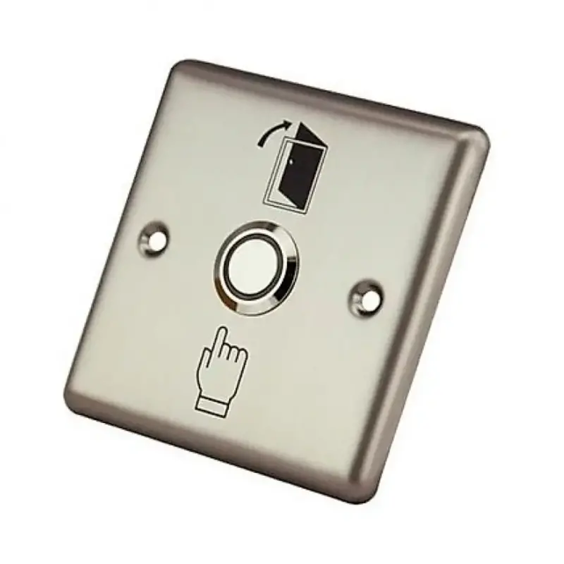  ZKTECO EX-801B botón pulsador salida empotrable 86x86mm contacto NO/NC/COM 