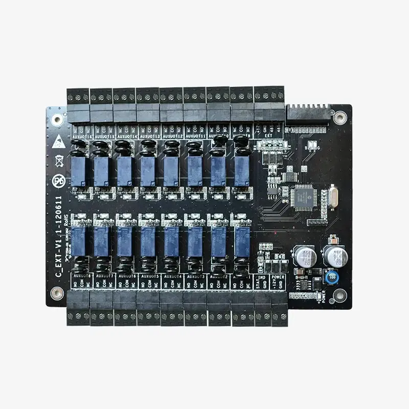  ZKTECO EX16 Tarjeta expansión 16 pisos controlador elevadores EC10 integración ascensores 