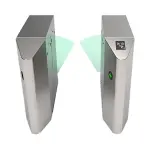  ZKTECO FBL4011 PRO barrera peatonal ala de ángel simple con controlador y lector RFID 