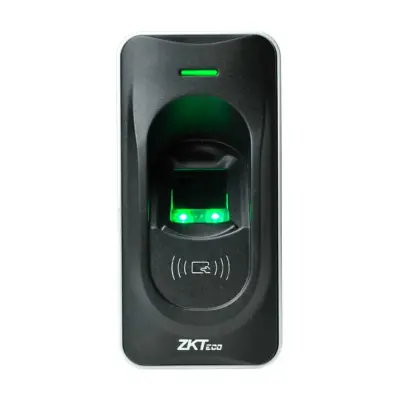  ZKTECO FR1200 lector biométrico huella digital RS485 tarjeta ID 125KHz IP65 12VDC 102x50x37mm 