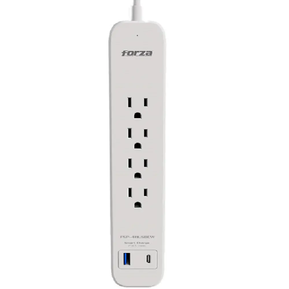 FORZA FSP-451USBCW regleta supresor de picos con puertos USB