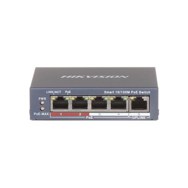  HIKVISION DS-3E1106P-EI/M Switch Smart 4 Puertos PoE 10/100Mbps + 2 Puertos Uplink Gigabit 