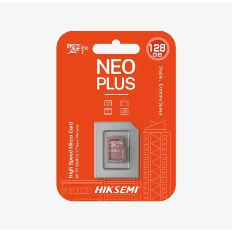HIKVISION HS-TF-E1 128GB tarjeta memoria microSD XC Class 10 U3 V30 A1 alta velocidad