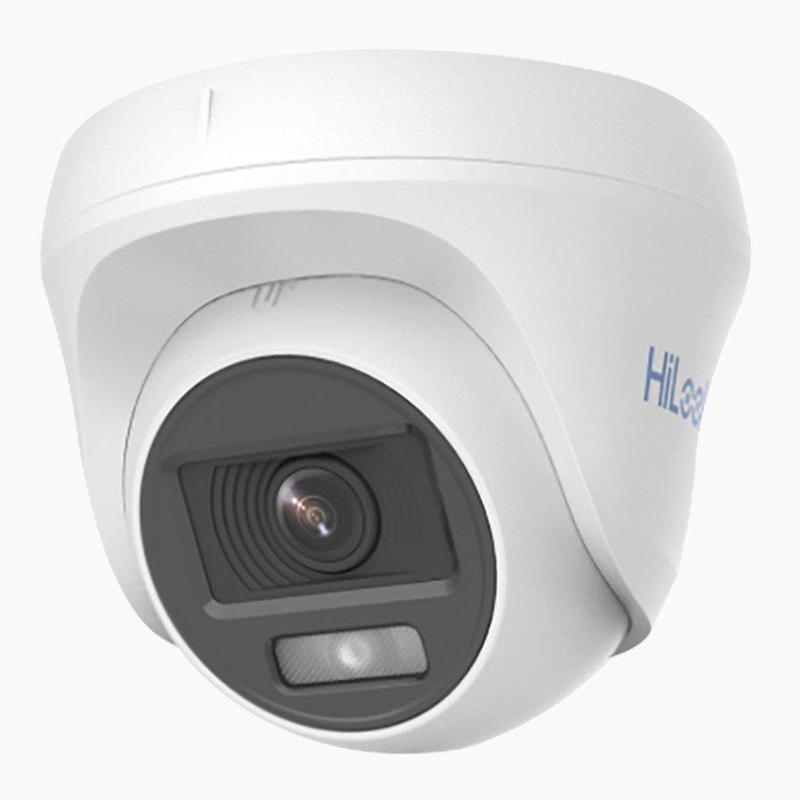  HILOOK THC-T129-P Cámara Domo Analógica ColorVu 2MP 1080P 24/7 Color Lente 2.8mm Luz Blanca 20m 