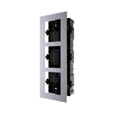  HIKVISION DS-KD-ACF3/PLASTIC Marco Montaje Empotrado 3 Módulos Videoportero Plástico 323x111x33mm 