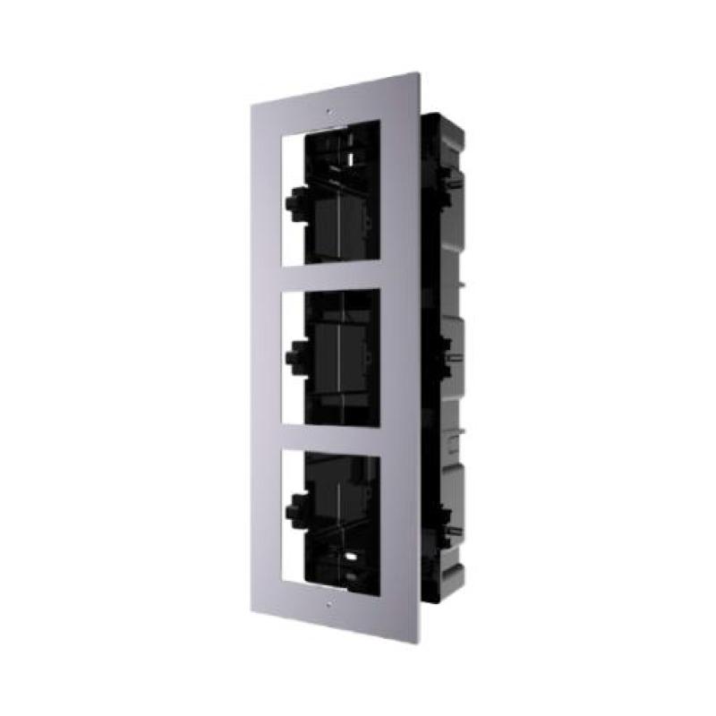  HIKVISION DS-KD-ACF3/PLASTIC Marco Montaje Empotrado 3 Módulos Videoportero Plástico 323x111x33mm 