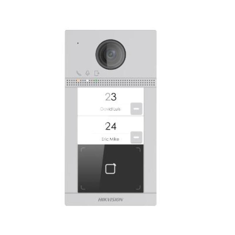  HIKVISION DS-KV8213-WME1 Videoportero Estación Puerta Villa 2 Botones 2MP 1920x1080 WiFi PoE/12VDC Lector Mifare IR Aluminio IK08 IP65 