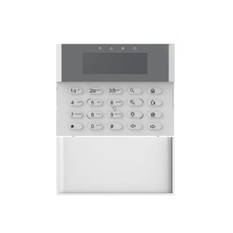  HIKVISION DS-PK1-LRT-HWB Teclado LCD Cableado AX Hybrid PRO Pantalla 150x115mm Transceptor 433MHz 64 Llaveros RS-485 12VDC 