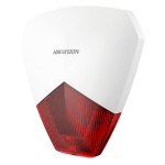  HIKVISION DS-PS1-R Sirena Cableada Exterior con Luz Estroboscópica Roja 12VDC 110dB Compatible Panel Alarma 