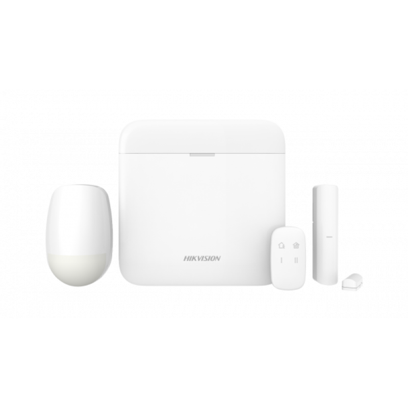  HIKVISION DS-PWA48-KIT-WB Kit Alarma AX PRO 48 Zonas WiFi/Ethernet Incluye Panel Hub PIR Magnético Control Remoto 433MHz 