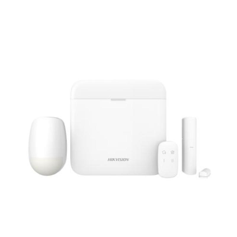  HIKVISION DS-PWA64-KIT-WB Kit Alarma AX PRO 64 Zonas WiFi/Ethernet Incluye Panel Hub PIR Magnético Control Remoto 433MHz 