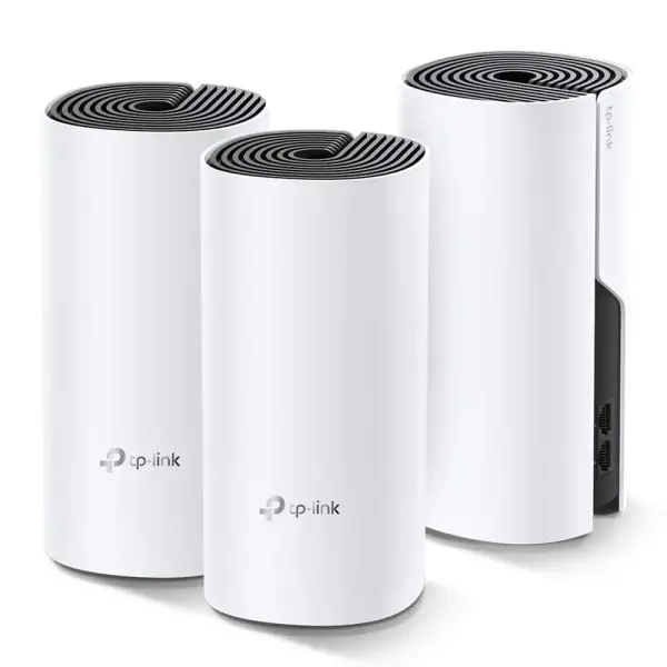  TP-LINK Deco E4 3-pack Sistema WiFi mesh AC1200 dual band 867Mbps 5GHz 300Mbps 2.4GHz cobertura 370m² 2 puertos Fast Ethernet 