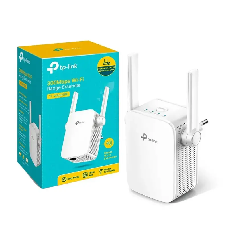  TP-LINK TL-WA855RE Extensor cobertura WiFi 300Mbps 2.4GHz modo AP/repetidor puerto Ethernet plug and play 