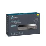  TP-LINK TL-SG1008MP Switch 8 puertos Gigabit 10/100/1000Mbps PoE+ 802.3at 153W presupuesto PoE escritorio/rack 19" 