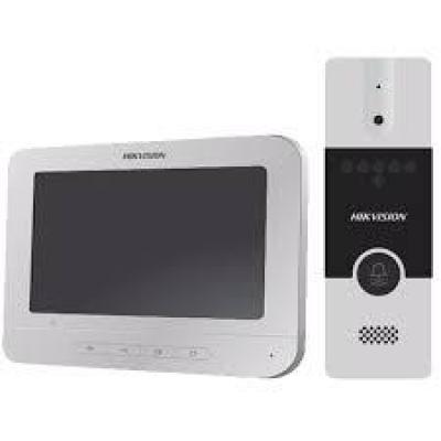  HIKVISION DS-KIS202T Kit videoportero analógico 4 hilos monitor 7" + frente de calle metálico 1080p 