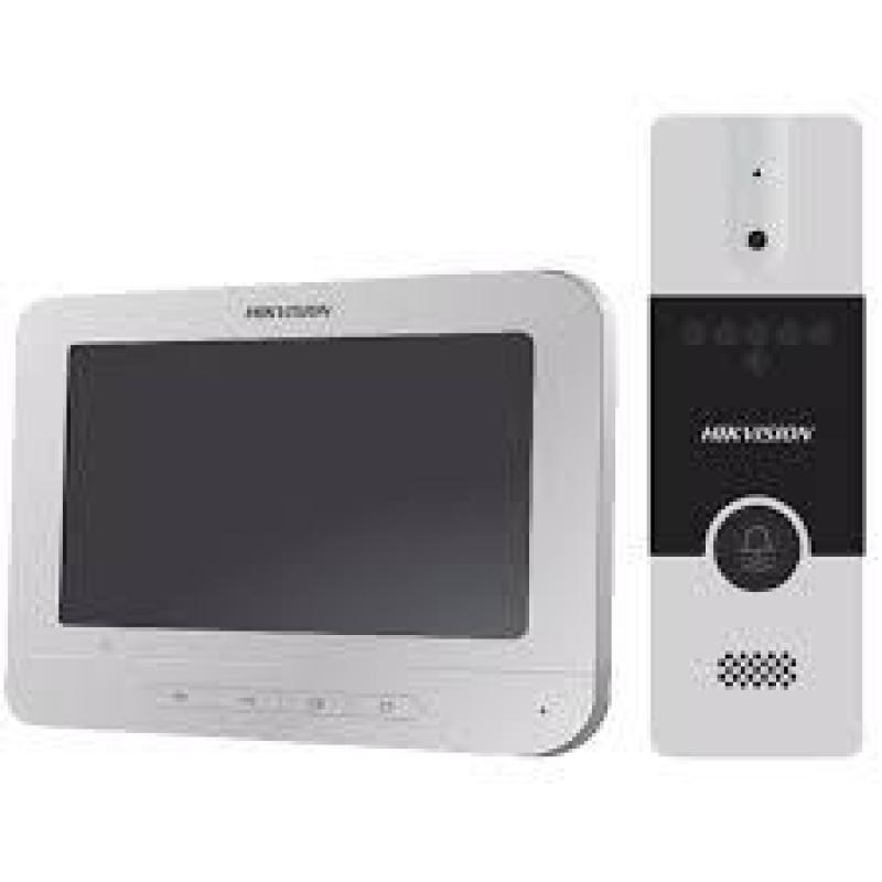  HIKVISION DS-KIS202T Kit videoportero analógico 4 hilos monitor 7" + frente de calle metálico 1080p 