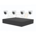  HILOOK HiKit/TK-4142TH-MH Kit 4 cámaras domo 2MP TurboHD + DVR 4 canales + accesorios 
