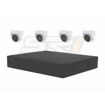  HILOOK HiKit/TK-4142TH-MH Kit 4 cámaras domo 2MP TurboHD + DVR 4 canales + accesorios 