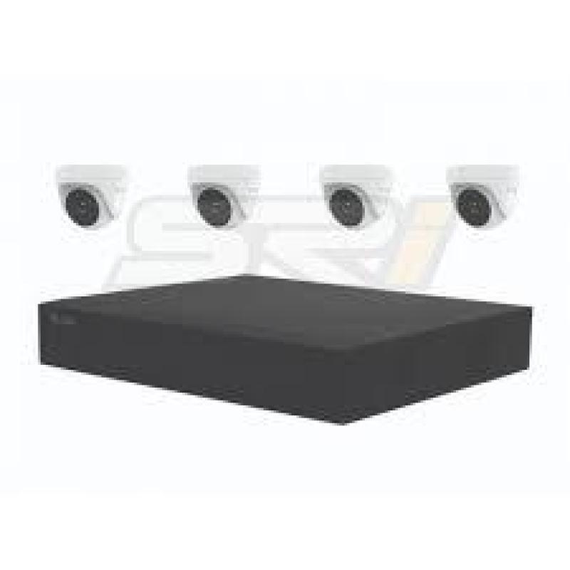  HILOOK HiKit/TK-4142TH-MH Kit 4 cámaras domo 2MP TurboHD + DVR 4 canales + accesorios 