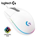  LOGITECH G203 LIGHTSYNC mouse óptico 8000 DPI RGB blanco 