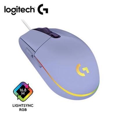  LOGITECH G203 LIGHTSYNC mouse óptico 8000 DPI RGB lila 