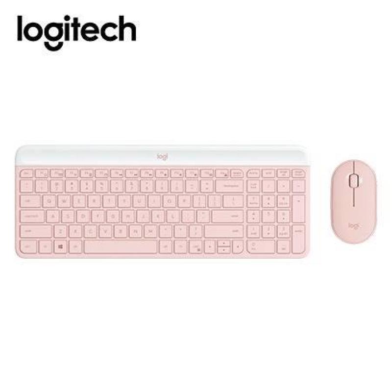  LOGITECH MK470 combo teclado + mouse inalámbrico slim USB rose 