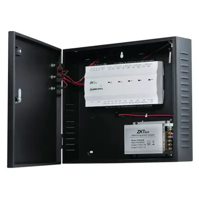  ZKTECO INBIO460 PRO BOX panel control acceso 4 puertas gabinete fuente batería licencia 