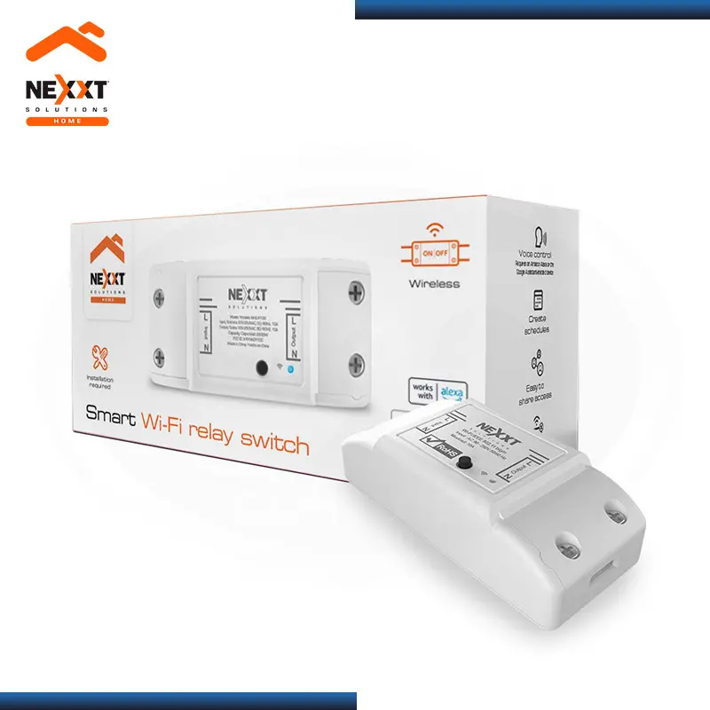 NEXXT NHE-R100 interruptor de relé inteligente Wi‑Fi para automatización de cargas